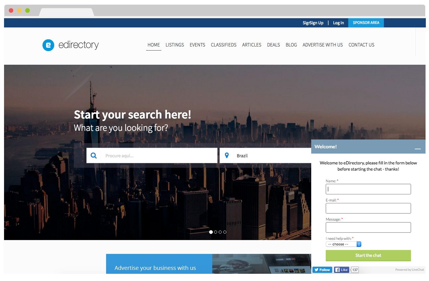 eDirectory Chat Support Integration eDirectory Chat Support Integration