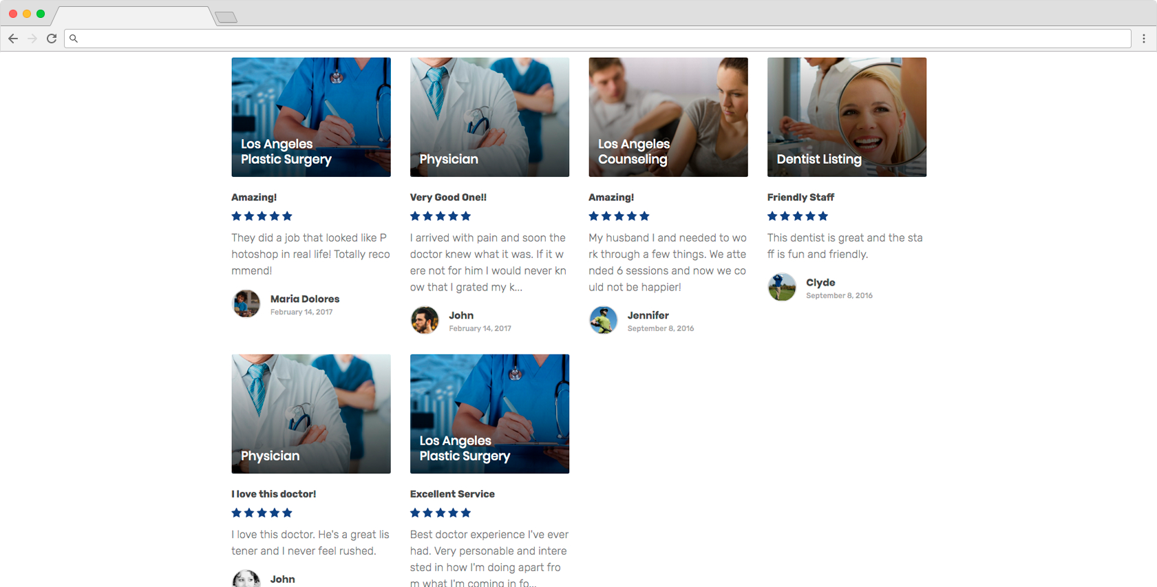 edirectory medical guide theme