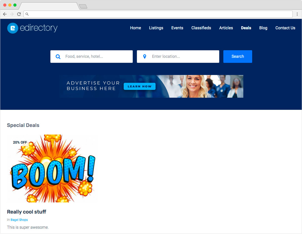 eDirectory - Deals Module eDirectory - Deals Module