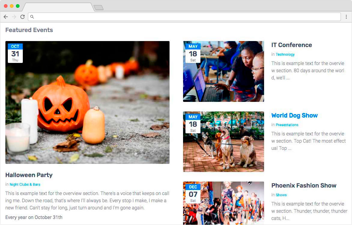 eDirectory - Events Module eDirectory - Events Module