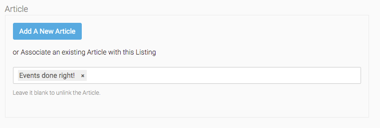 eDirectory Article Association for Listings eDirectory Article Association for Listings