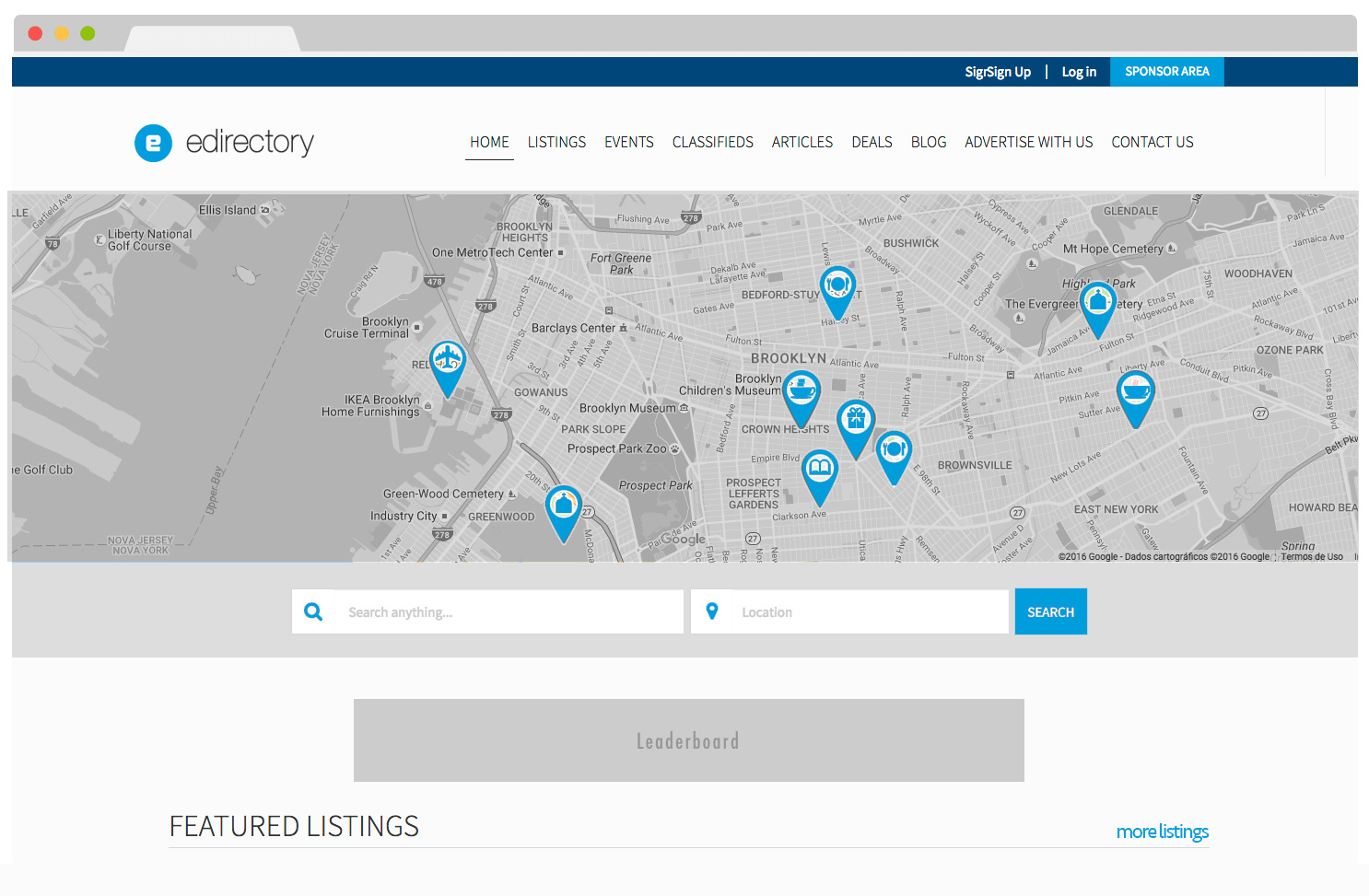 eDirectory Google Maps - Tailored Placement eDirectory Google Maps - Tailored Placement