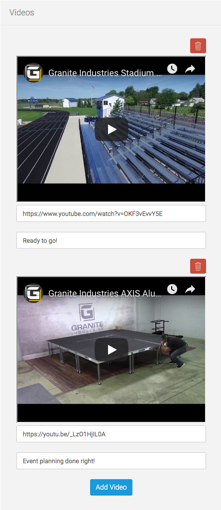eDirectory Multiple Videos for Listings