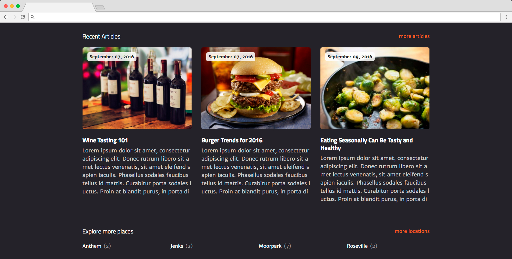 edirectory dining guide theme