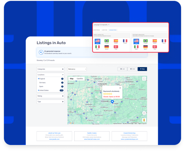 Local search map-driven experience