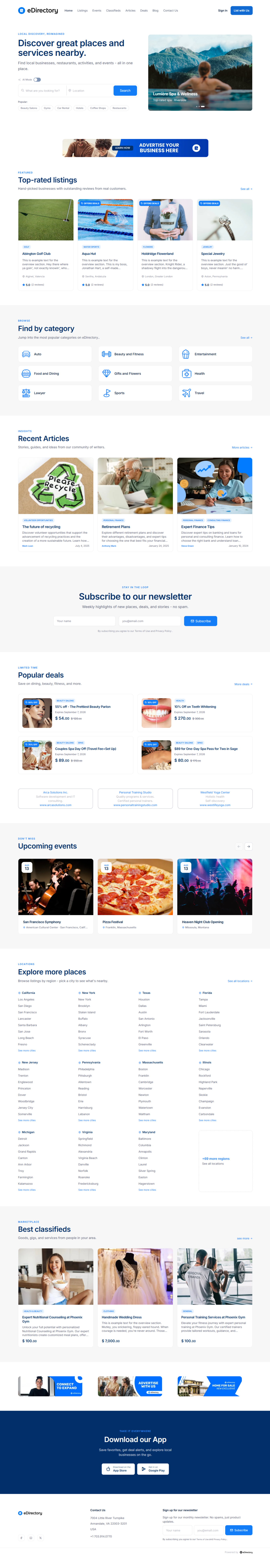 Redesigned Home Page