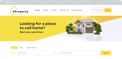 Ejemplo de portal inmobiliario