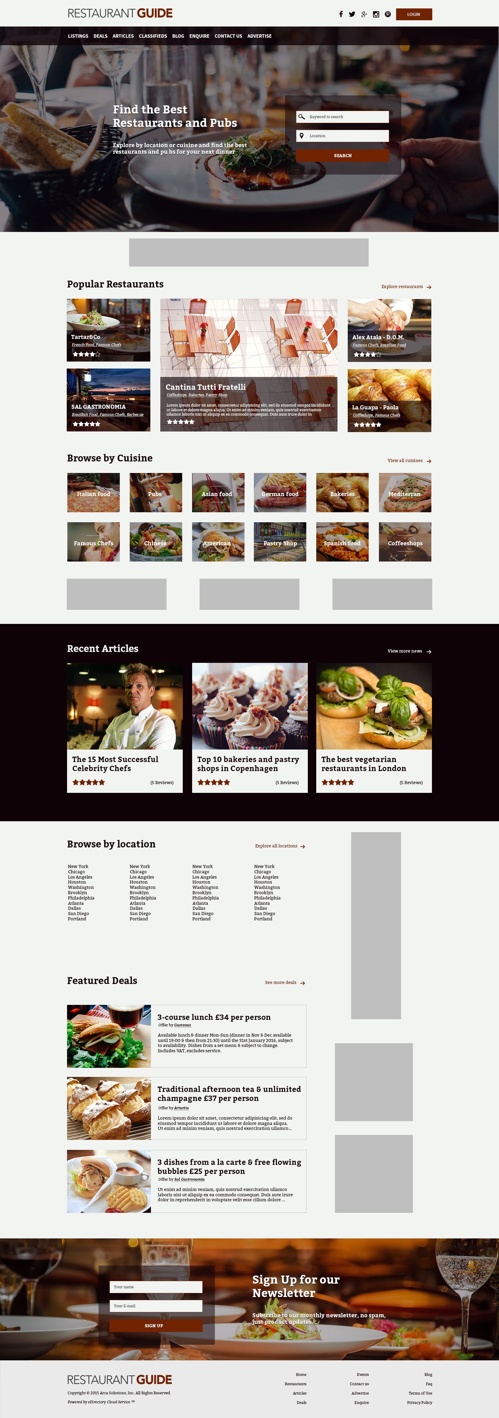 Restaurant Directory Theme