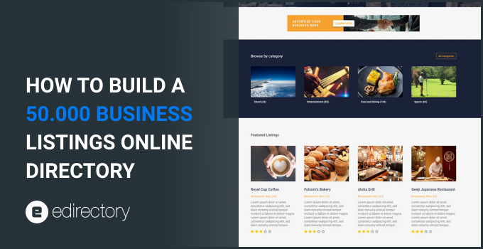 How to build a 50.000 business listings online directory