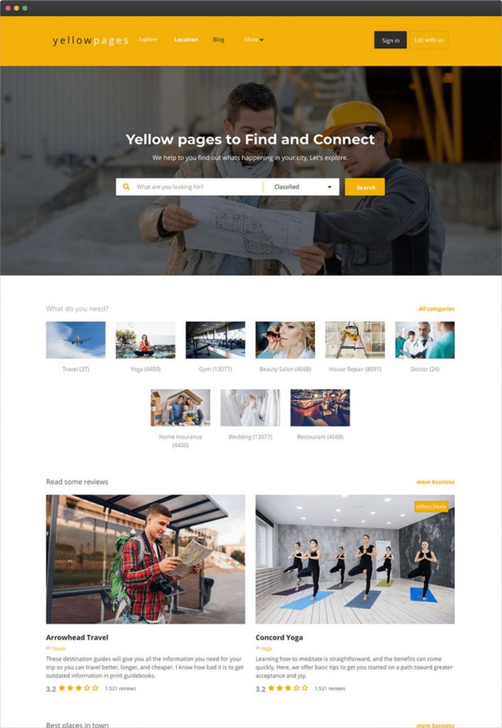 Yellow Pages Directory Template