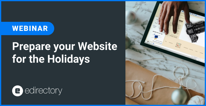 Prepare your Website for the HolidaysWebinars
