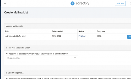 eDirectory - Claimable Listings eDirectory - Claimable Listings