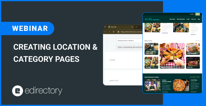 Creating Location and Category Pages